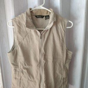 Eddie Bauer insulated zip vest, Medium, light brown